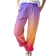 thumbnail image 2 of Baqcunre Linen Pants Women,Women's Printed Cotton And Linen Pockets Casual Fashion Pants,Womens Fashion,Pants For Women,Women'S Pants,Womens Clothes,Purple,XXXL, 2 of 4