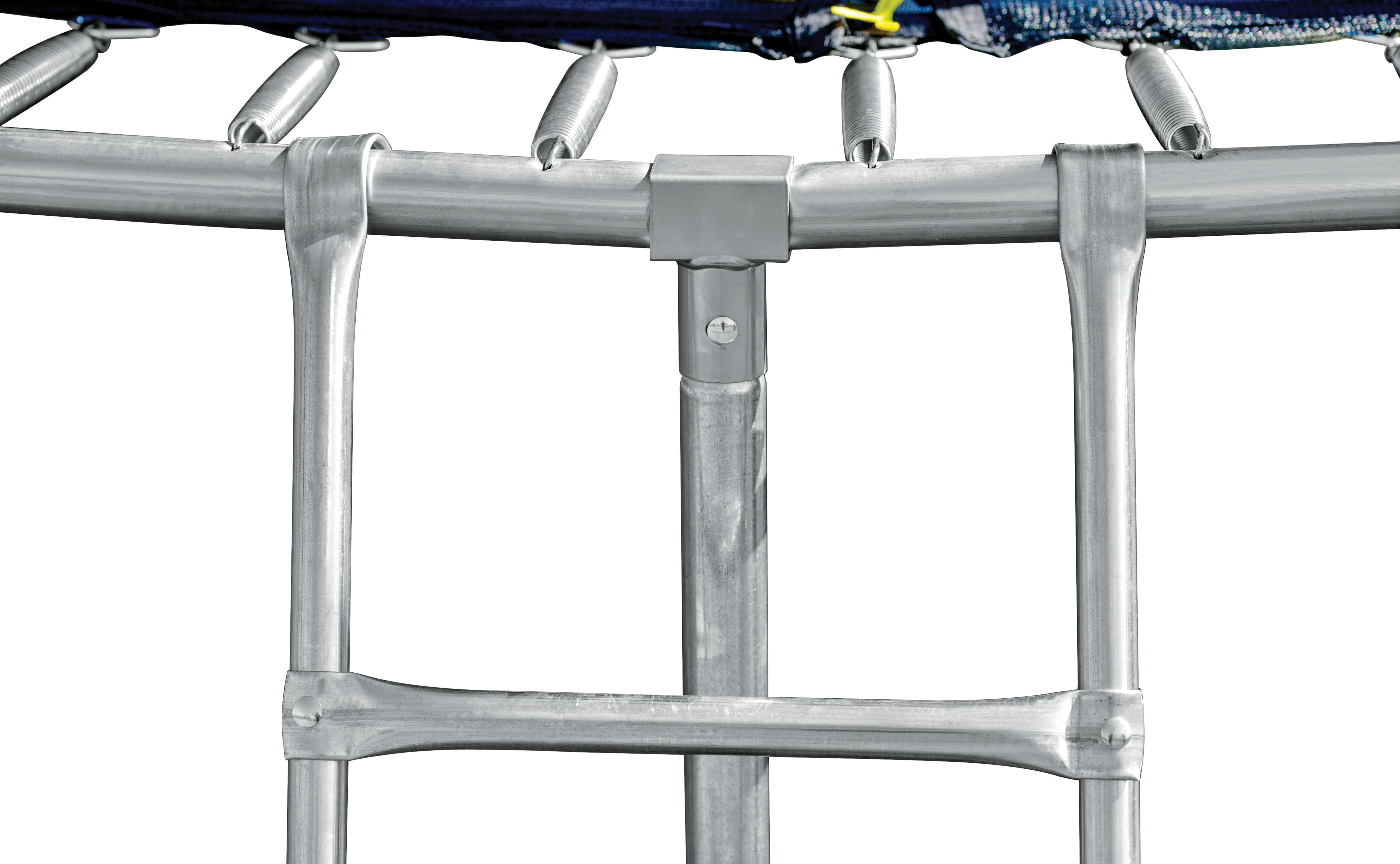 Yoneston 12FT Outdoor Trampoline with Basketball Hoop, 880LBS Round Trampoline with Ladder and Safety Enclosure for Kids and Adults in Backyard Garden, Blue