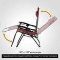 thumbnail image 6 of UBesGoo Zero Gravity Recliner Lounge Chair w/ Portable Cup Holder Table,Burgundy, 6 of 9