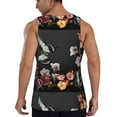 thumbnail image 3 of Gaeub Butterfly with Fowers Men's Athletic Tank Top, Workout Sleeveless Shirts, Running Tank Tops for Gym, Running, Training - 4X-Large, 3 of 9