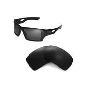 Walleva Black Replacement Lenses for Oakley Eyepatch 2 Sunglasses