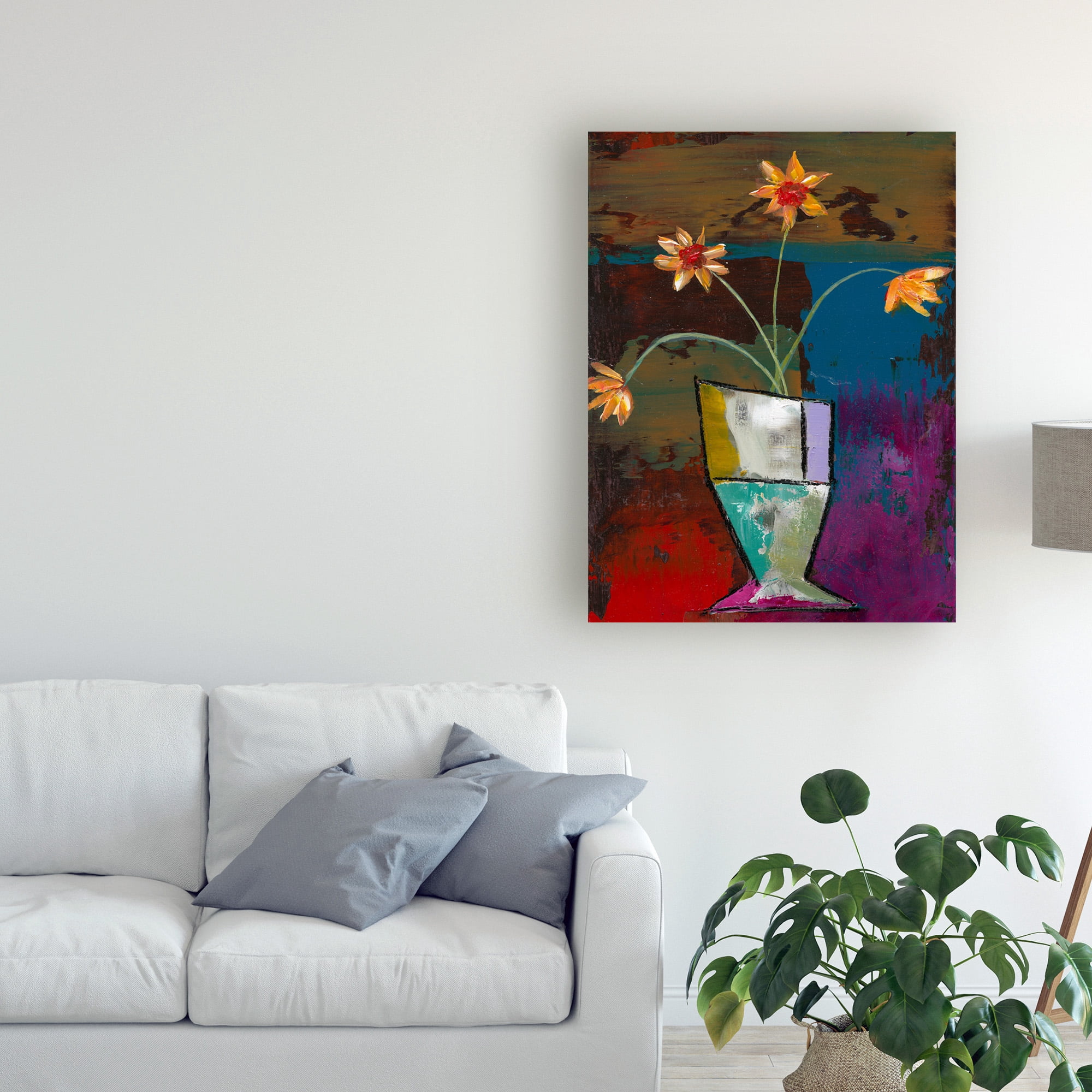 Trademark Fine Art 'Abstract Expressionist Flowers II' Canvas Art by Mehmet Altug