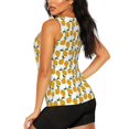 thumbnail image 3 of Balery Yellow Pears Camiseta sin mangas estampada ligera para mujer, tops de entrenamiento sin mangas, camisetas de yoga transpirables de secado rápido.-Medium, 3 of 7