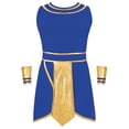 thumbnail image 3 of Doomiva Men's Egyptian Pharaoh Costume Ancient Greek Roman Toga Costumes Halloween Fancy Dress Blue 3XL, 3 of 7