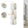 thumbnail image 3 of 360° Rotating Bookcase, 4 Tier Small Corner Bookcase with a Footprint, Free Standing Bookshelf for Kids & Adults, Open Bookshelves Storage Organizer for Living Room, Bedroom (White, 3 of 7