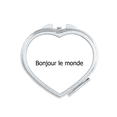 thumbnail image 1 of Hello World French Art Deco Fashion Mirror Travel Magnification Portable Handheld Pocket Makeup, 1 of 3