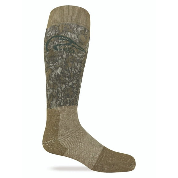 Ducks Unlimited Mens Camo 90% Merino Wool Foot Cushion Outdoor Tall Boot Socks 1 Pair Pack