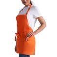 thumbnail image 3 of Delantal Chef Works Unisex con Tres Bolsillos en Color Mandarina, 3 of 5