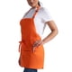 thumbnail image 3 of Delantal Chef Works Unisex con Tres Bolsillos en Color Mandarina, 3 of 5