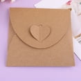 thumbnail image 6 of Milue 50x Heart Kraft Paper Envelopes Vintage CD Sleeves for Homes School Office Use, 6 of 8