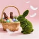 thumbnail image 5 of Decoraciones de Pascua, adornos de Pascua, regalos de Pascua, figura de conejo de Pascua para decoraciones de escritorio y ambientes festivos, conejo de plástico flocado., 5 of 7