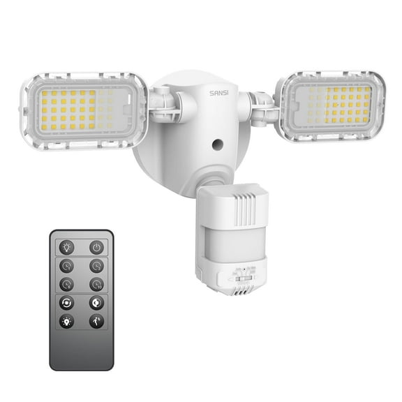 SANSI 90W 10,000LM LED Outdoor Security Light with Remote, 5000K Dusk to Dawn Light, IP65 Waterproof