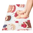 thumbnail image 3 of Bath Mat Soft Plush Non-Slip Absorbent Bathroom Rugs 39"x20" Cake with Cherry Berry, 3 of 8