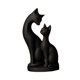 thumbnail image 3 of Conjunto de 2 Estatuas de Pareja de Gatos, Figuras de Gatos, Escultura Artística Novedosa de Animales para Alféizar de Ventana, Mesa, Bar, Regalo Crea, 3 of 9