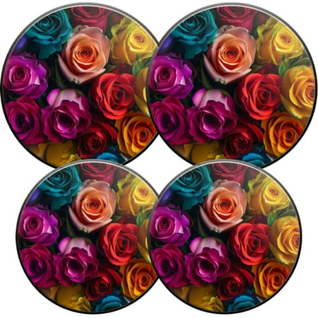 

Gas Stove Burner Cover Electric Stove Top Protector Easy to Clean Rich Tapestry of Multicolored Rose Petals