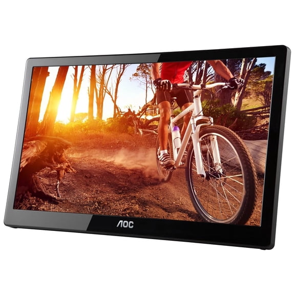 Restored AOC E1659FWU 16-Inch Ultra Slim 1366x768 Res 200 cd/m2 Brightness USB 3.0-Powered Portable LED Monitor (Refurbished)