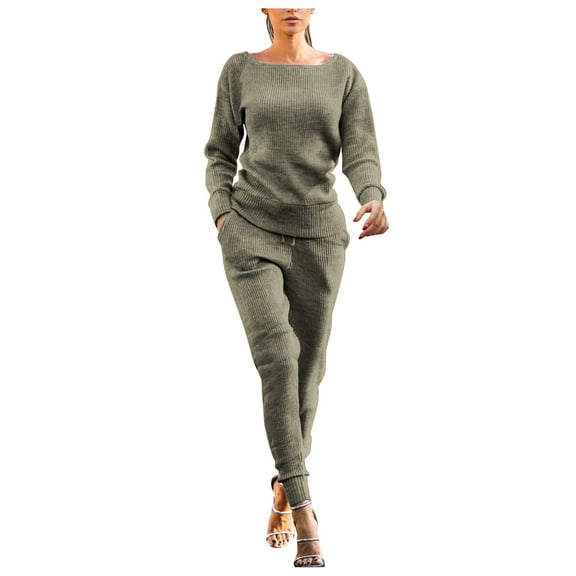 EHQJNJ Tracksuit for Women Womens Matching Sweatsuit Set Women Tracksuits Sportswear Long Sleeve Pullover Trousers Casual Suit