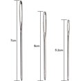 9pcs Stainless Steel Sewing Needles, LargeEye Point Needles for