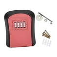 thumbnail image 2 of HILABEE Key Lock Box Sturdy 4 Digit Code Password Box for Office Realtors House Keys Red, 2 of 9