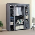 thumbnail image 1 of New Design Portable Closet Wardrobe Clothes Rack Storage Organizer Shelf Durable, 1 of 7