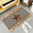 thumbnail image 3 of 2 Piece Kitchen Rug Set, Farmhouse Black Plaid Non-Slip Floor Mats Absorb Standing Doormat, Vintage Country Star Soft Anti Fatigue Runner Rugs Carpet Sets (18x30+18x48 inch), 3 of 6