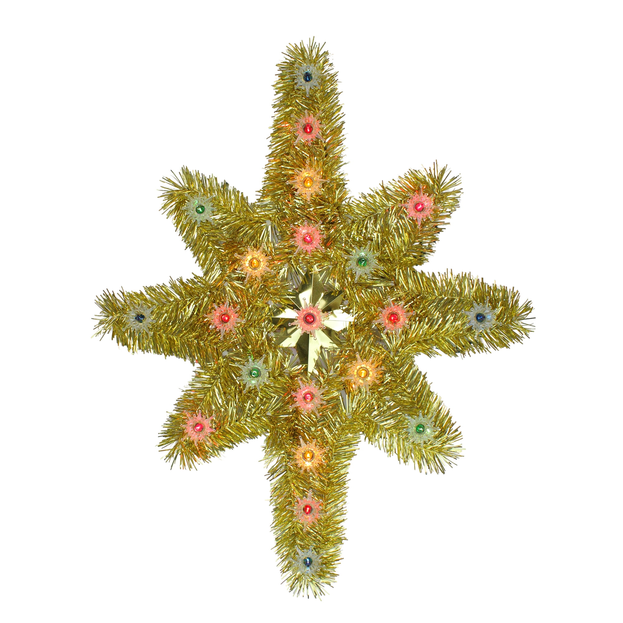 21" Lighted Gold Star of Bethlehem Christmas Tree Topper MultiColor