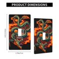 1Gang Toggle Wall Plate Single Light Switch Cover Fire dragon red