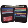 thumbnail image 4 of Genuine Mens Leather Zippered Card ID Holder Wallet 702 CF, 4 of 49
