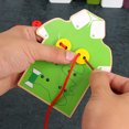 thumbnail image 2 of 2 Sets Sewing Toy Creative Wooden Clothes Lacing Toy Educational Toy for Kids, 2 of 6