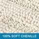 thumbnail image 2 of Alfombra de baño H.VERSAILTEX Ivory Chenille Shaggy, juego de 2 piezas, 50 x 80 cm, 2 of 7