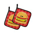 thumbnail image 1 of ""Caroline'S Treasures Bb7042Pthd Par De Agarraderas Para Ollas Con Cara De Hamburguesa 7,5 X 7,5"""" Multicolor"", 1 of 1