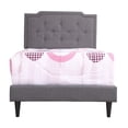 thumbnail image 2 of Contemporary Home Living Upholstered Button Tufted Twin Panel Bed - 81" - Gray, 2 of 4