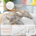 thumbnail image 3 of Yellow Grey Ombre Bedding 3 Piece Duvet Cover Set California King, Modern Marble Ink Painting Art Soft Microfiber Comforter Cover with Zipper Closure & Pillowcases, FadeResistant Quilt Cover, 3 of 9