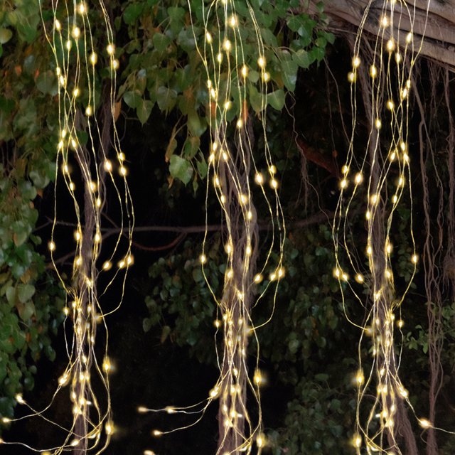 Luces LED de cadena de árbol de vides, energía solar 200LED Vines Luz de cadena de energía solar Luz de decoración de habitación Funcionalidad de alta precisión
