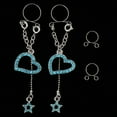 thumbnail image 2 of lionlar Dangle Non Clip on Body Jewelry , Blue Heart, 2 of 9
