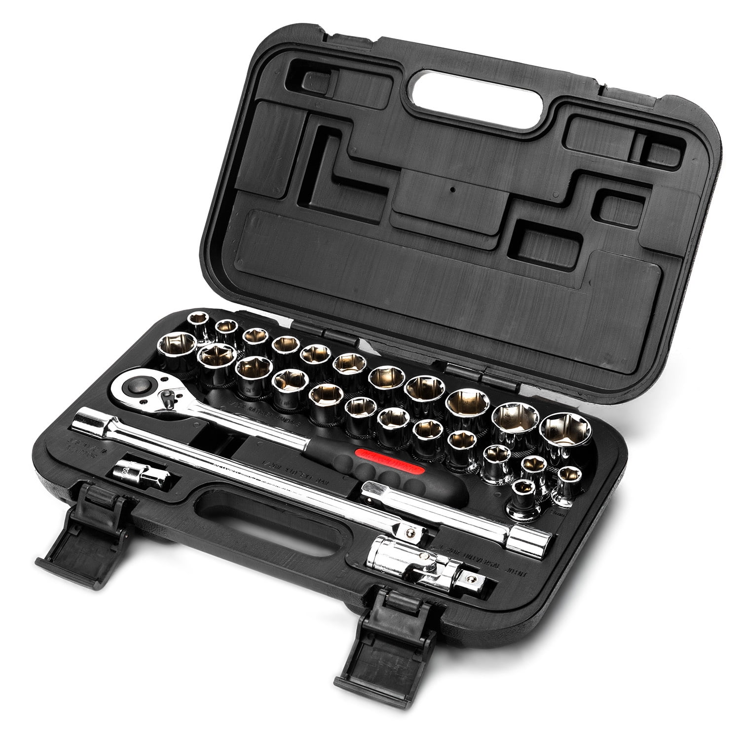 MAXPOWER 30pcs 1/2" Drive Socket Wrench Set Includes up to 1inch Large