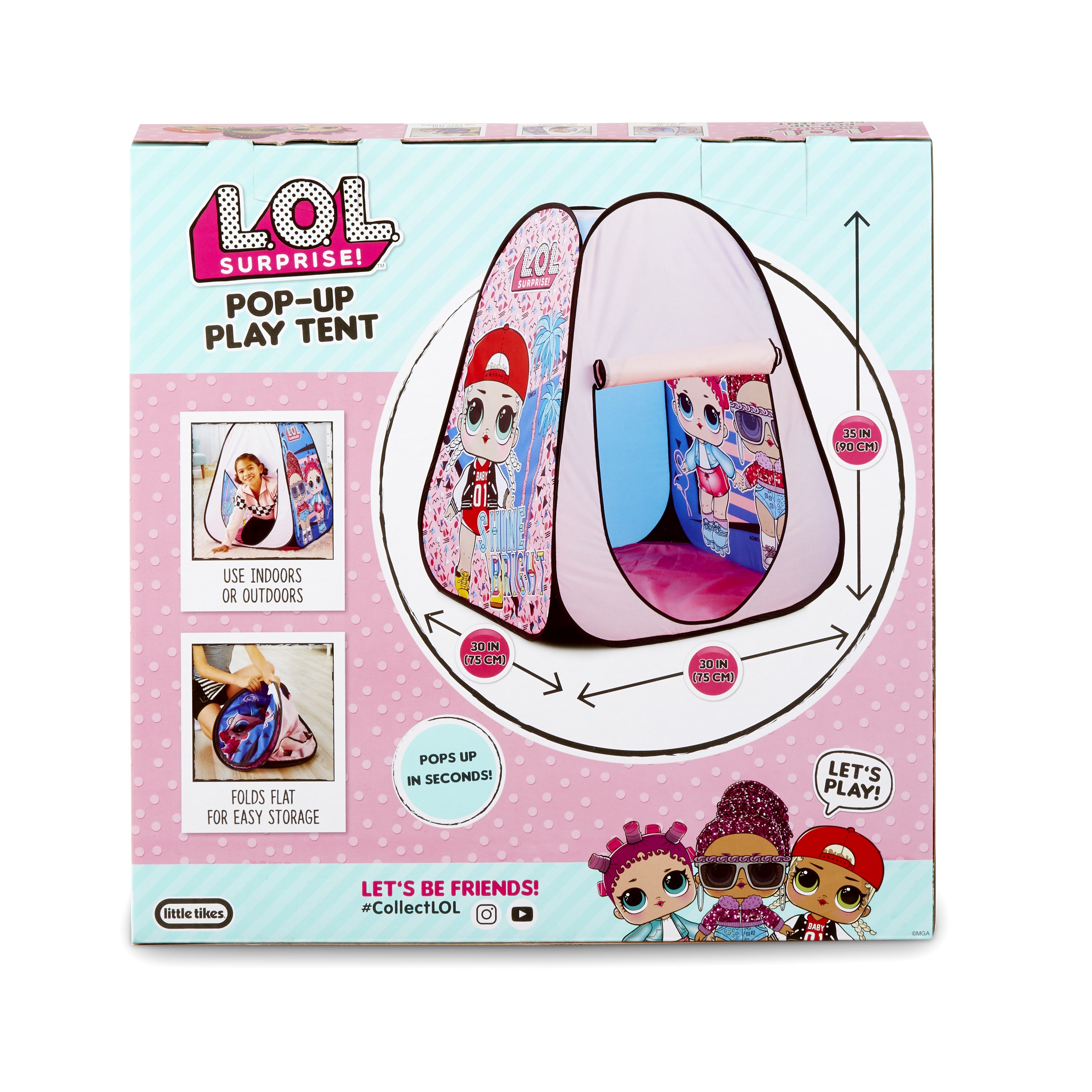 LOL Surprise Indoor/Outdoor Pop-Up Play Tent With Fold-Up Door, Great Gift for Kids Ages 4 5 6+ - image 5 of 6