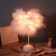 thumbnail image 4 of Cadena de luces LED pequeñas intermitentes con forma de corazón y plumas para niña, lámpara de mesa para habitación, decoración de dormitorio, luz de estrella, 4 of 5