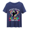 thumbnail image 2 of Dujiujun Women Mother Day T-shirt Eye-catching Fade-resistant Polyester Funny Pullover Top for Summer, 2 of 8