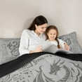 thumbnail image 5 of Castle Fairy Boys Girls Magical Dragon Twin Comforter Sets,Gothic Style Bedding Set, 5 of 8