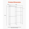thumbnail image 3 of VEVOR Over Washer and Dryer Storage Shelves, 5 Tiers Laundry Room Drying Rack with Hanger Rod and Hooks, Two Rows Adjustable Washer Shelves Space Saver, for Laundry Room Storage & Organization, White, 3 of 8