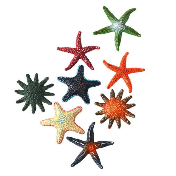 8Pieces Marine Life Star Fish Toy Pool Diving Beach Sand Play Toy for Children Water Play Swimming Practice Activity Toy