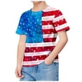 2DXuixsh Girls T Shirt Summer Toddler Boys Girls Independence Day Short