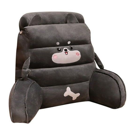Bed Backrest Pillow For Sitting Up In Bed, Reading Pillow With Arms, Lumbar Cushion For Sofa, Chair, Floor, And Dorm