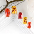 thumbnail image 3 of Uñas postizas AROVFAM Hojas de otoño 24 piezas, tamaño mediano cuadrado, 3 of 7