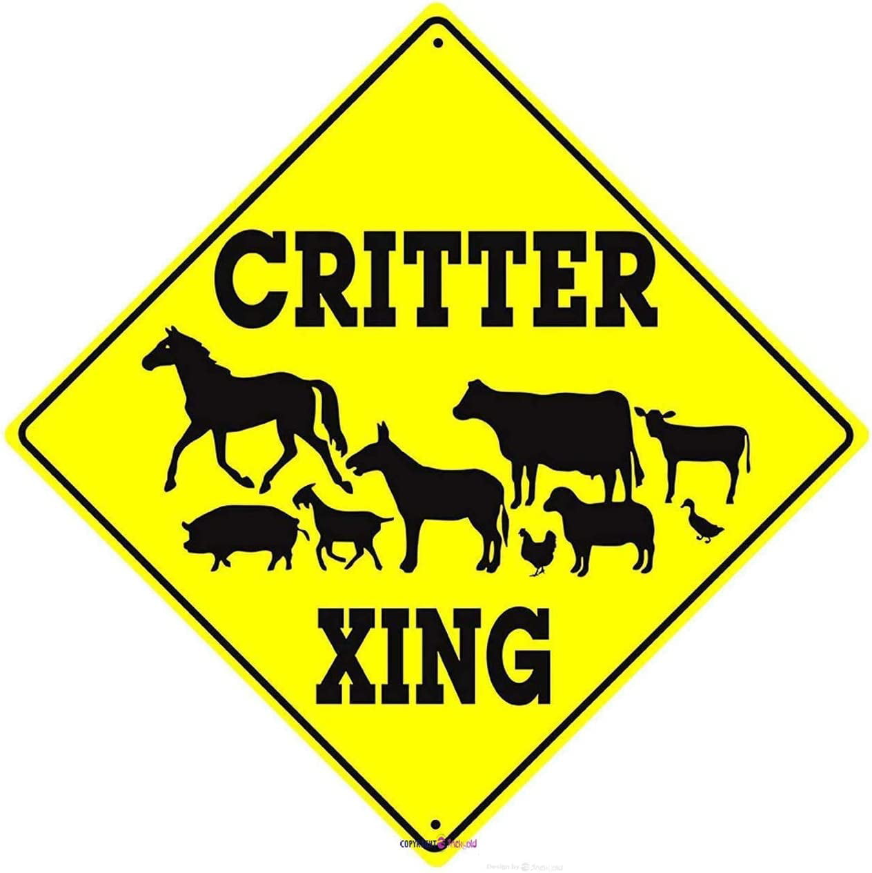 Caution LLAMA Crossing Symbol Animal Xing Metal Aluminum Novelty Sign 12x12 