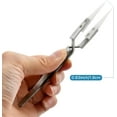 thumbnail image 5 of 6 Pcs Precision Reverse Ceramic Tweezers Set, Non-Conductive Heat-resistant Electronics Soldering Tweezers Anti-Magnetic Pointed & Curved Tips Tweezers for Solder, Pinching Coils (Silver), 5 of 13