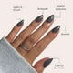thumbnail image 3 of Press On Nails, glamnetic, gris ceniza opaco, corto, almendra, 3 of 6