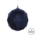 thumbnail image 2 of Vickerman M177317DM 4.75 in. Black Matte Geometric Christmas Ornament Ball - 4 per Bag, 2 of 3