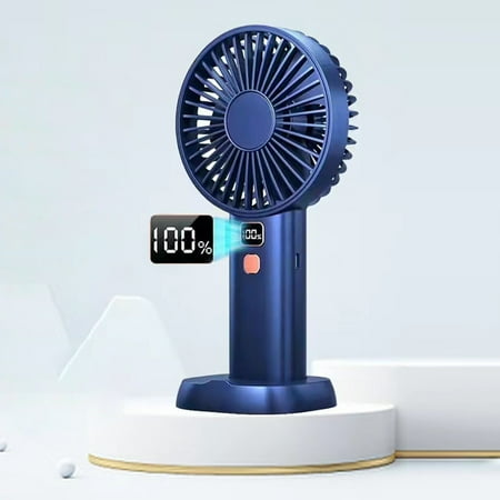 

Independence Day College Hanging Fan Digital Display Handheld Fan Rechargeable Mini USB Charging Desktop Student Portable for Adult Airport Hiking Decorate